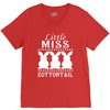 little miss cottontail cute bunny easter V-Neck Tee