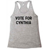 vote for cynthia Racerback Tank