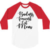 badass feminist cat mom 3/4 Sleeve Shirt