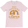 what happens in camper stays in camper vintage style camp funny T-Shirt