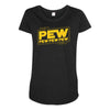 star wars pew pew! Maternity Scoop Neck T-shirt