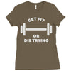 clever gym pun Ladies Fitted T-Shirt