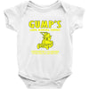 gump's lawn mowing service t shirt Baby Onesie