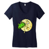 moon invaders Women's V-Neck T-Shirt
