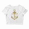anchored faith Crop Top