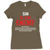 Sin Is The Enemy Ladies Fitted T-Shirt