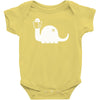 apatosaurus white Baby Bodysuit