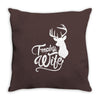 trophy wife deer Throw Pillow