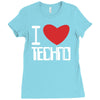 i love techno Ladies Fitted T-Shirt