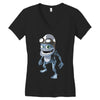 funny crazy frog, ideal gift or birthday present Women's V-Neck T-Shirt