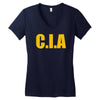 cia  funny  fashion fbi feds joke fancy dress Women's V-Neck T-Shirt