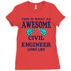 awesome civil engineer looks like Ladies Fitted T-Shirt