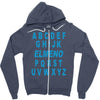 alphabet abc elemno Zipper Hoodie