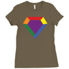 Rainbow LGBT Diamond Ladies Fitted T-Shirt