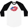 4th of July Lip 3/4 Sleeve Shirt