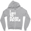 i like to flash people Zipper Hoodie