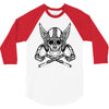 vikings head 3/4 Sleeve Shirt