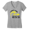 I Don't Care How Many Miles Per Gallon Women's V-Neck T-Shirt