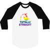 Totally Straight Lgbt Unicorn 3/4 Sleeve Shirt