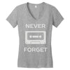 retro and vintage cassette humor Women's V-Neck T-Shirt
