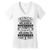 Real Kings Are Born On November 6 Women's V-Neck T-Shirt