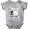 vintage made in 1951 perfectly aged a living legend Baby Bodysuit