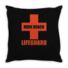 nude beach   lifeguard Throw Pillow