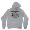 weekend forecast biking with a change of wine Unisex Hoodie