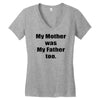 raised by mom Women's V-Neck T-Shirt
