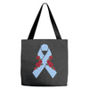 stomach cancer ribbon and rose Tote Bags