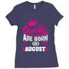 Queens Are Born in August Ladies Fitted T-Shirt