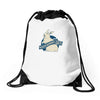 jurassic bunnies Drawstring Bags