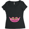 Two Peas In a Pod Twin Chocolate Baby Girls Women's Triblend Scoop T-shirt