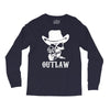 outlaw cow boy motor bike Long Sleeve Shirts