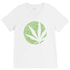 cannabis finger printing V-Neck Tee