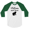 Daddy Bear - Baby Bear Custom Name 3/4 Sleeve Shirt