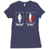 Your Wife < My Wife Ladies Fitted T-Shirt