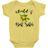 world's best sister with flowers Baby Bodysuit