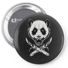 black metal panda Pin-back button