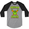 vegan pirate 3/4 Sleeve Shirt