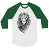 lion with crown 3/4 Sleeve Shirt