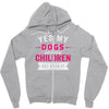 yes dogs are my children. get over it Zipper Hoodie