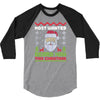 most wanted beard man this christmas 3/4 Sleeve Shirt