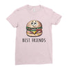 Burger and Fries Best Friends Ladies Fitted T-Shirt