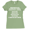 Smartass August Girl Ladies Fitted T-Shirt