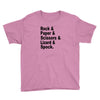 rock paper scissors lizard spock big bang theory geek nerd gift t shir Youth Tee