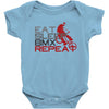 eat sleep bmx repeat Baby Bodysuit