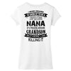 Super Cool Nana Of A Freaking Awesome Grandson Women's V-Neck T-Shirt