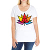 Canada Leaf LGBT Ladies Curvy T-Shirt