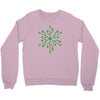 snowflake geek usb green Crewneck Sweatshirt